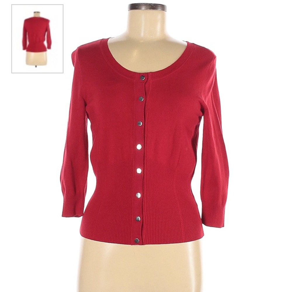 White House Black market red cardigan